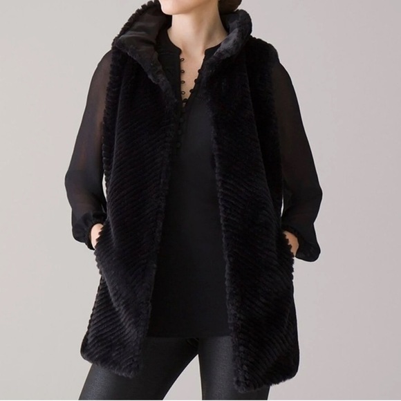 White House Black Market Jackets & Coats Bhwm Faux Fur Vest Poshmark